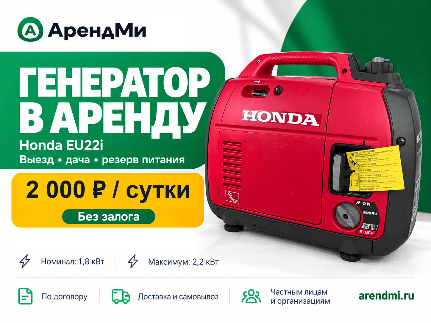Генератор Honda EU22i
